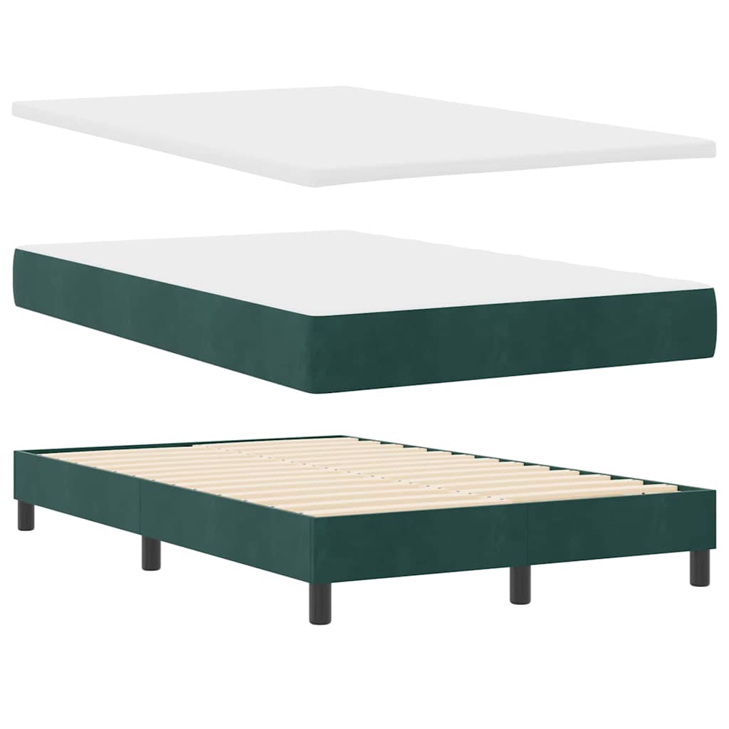 Boxspringbed met matras Donkergroen 120 x 190 cm Fluweel is nu te koop bij PeponiXL, paradijselijk wonen!