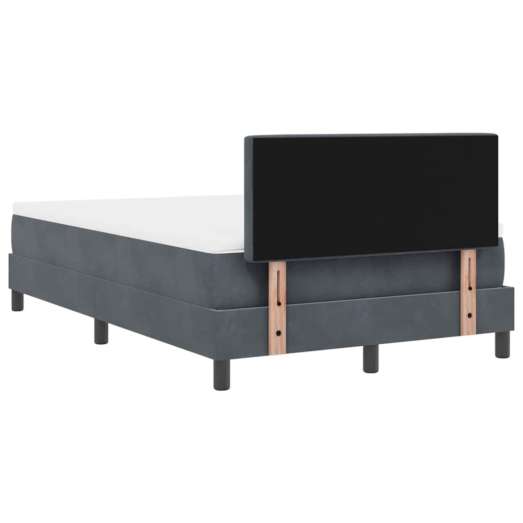 Boxspringbed met matras Donkergrijs 120 x 200 cm Fluweel is nu te koop bij PeponiXL, paradijselijk wonen!