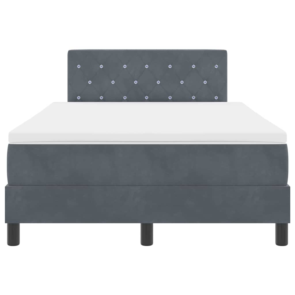 Boxspringbed met matras Donkergrijs 120 x 200 cm Fluweel is nu te koop bij PeponiXL, paradijselijk wonen!