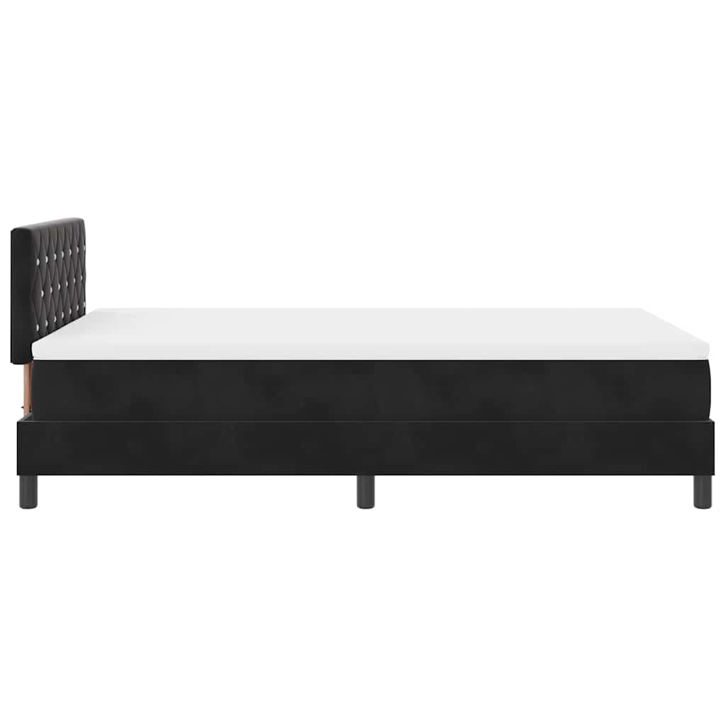 Boxspringbed met matras Zwart 120 x 200 cm Fluweel is nu te koop bij PeponiXL, paradijselijk wonen!