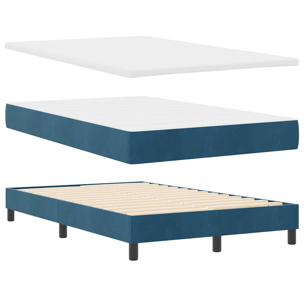 Boxspringbed met matras Donkerblauw 120 x 200 cm Fluweel is nu te koop bij PeponiXL, paradijselijk wonen!