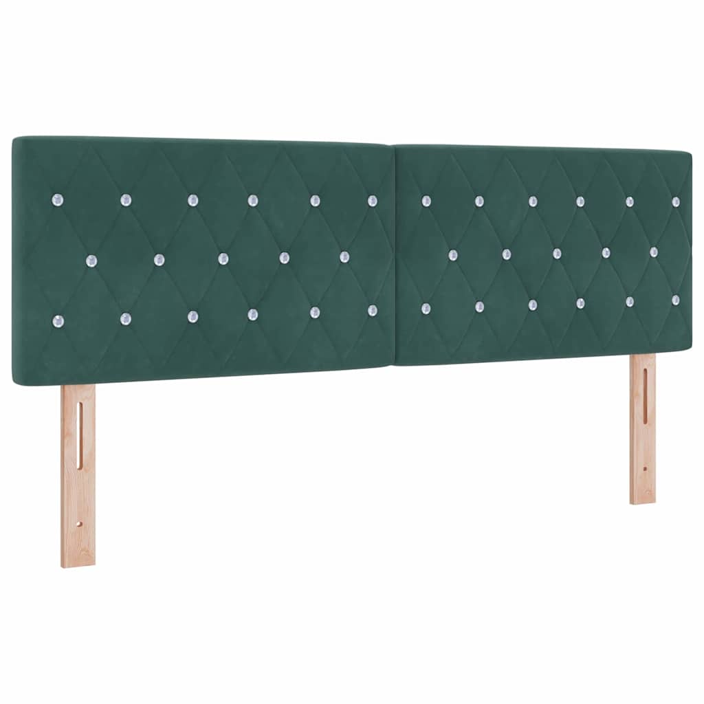 Boxspringbed met matras Donkergroen 140 x 190 cm Fluweel is nu te koop bij PeponiXL, paradijselijk wonen!