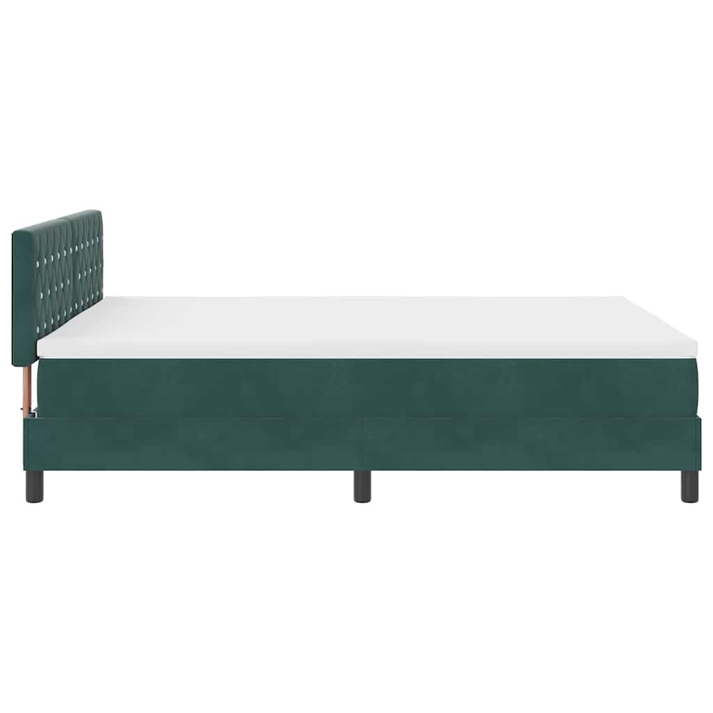 Boxspringbed met matras Donkergroen 140 x 190 cm Fluweel is nu te koop bij PeponiXL, paradijselijk wonen!