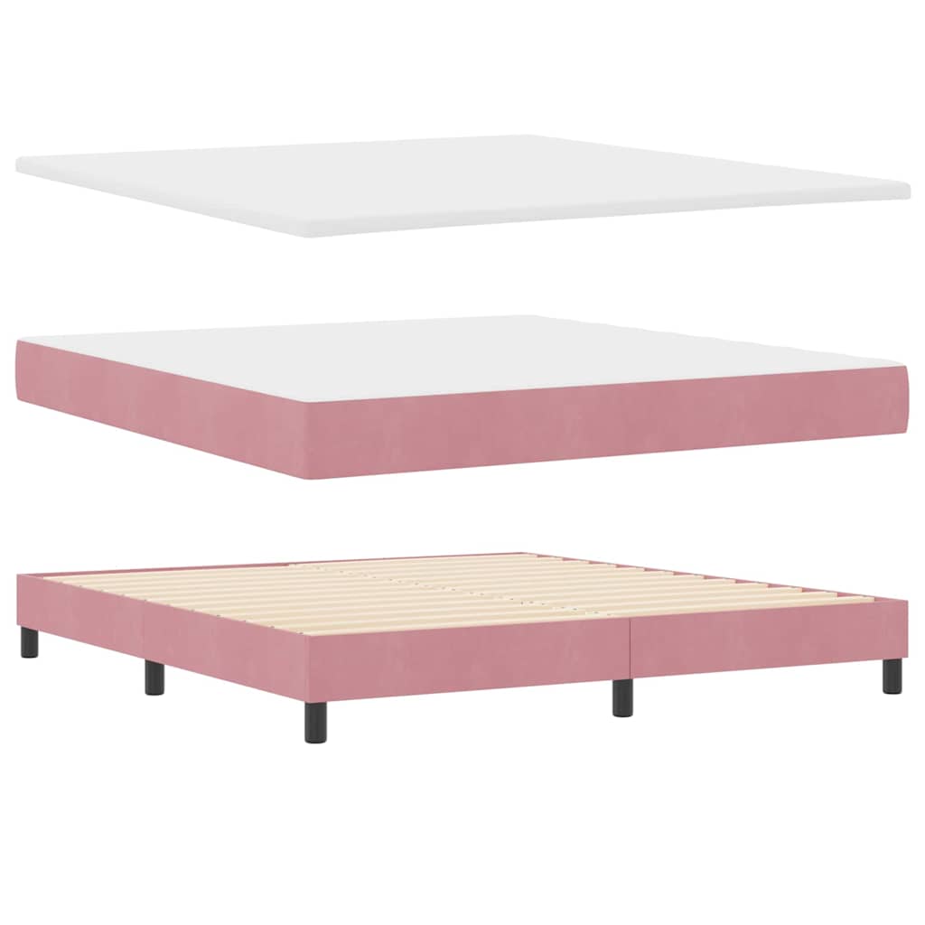 Boxspringbed met matras Roze 180 x 200 cm Fluweel is nu te koop bij PeponiXL, paradijselijk wonen!
