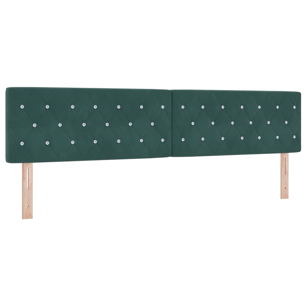 Boxspringbed met matras Donkergroen 200 x 200 cm Fluweel is nu te koop bij PeponiXL, paradijselijk wonen!