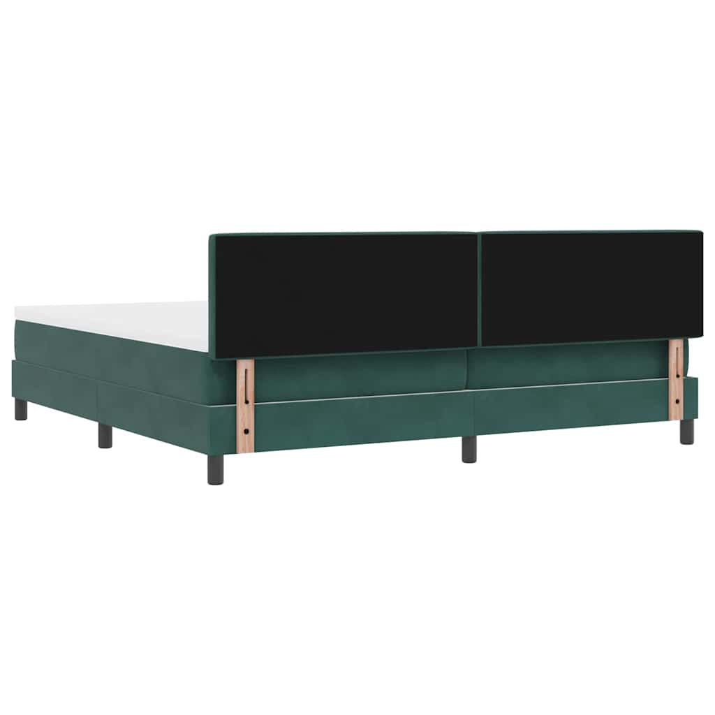 Boxspringbed met matras Donkergroen 200 x 200 cm Fluweel is nu te koop bij PeponiXL, paradijselijk wonen!