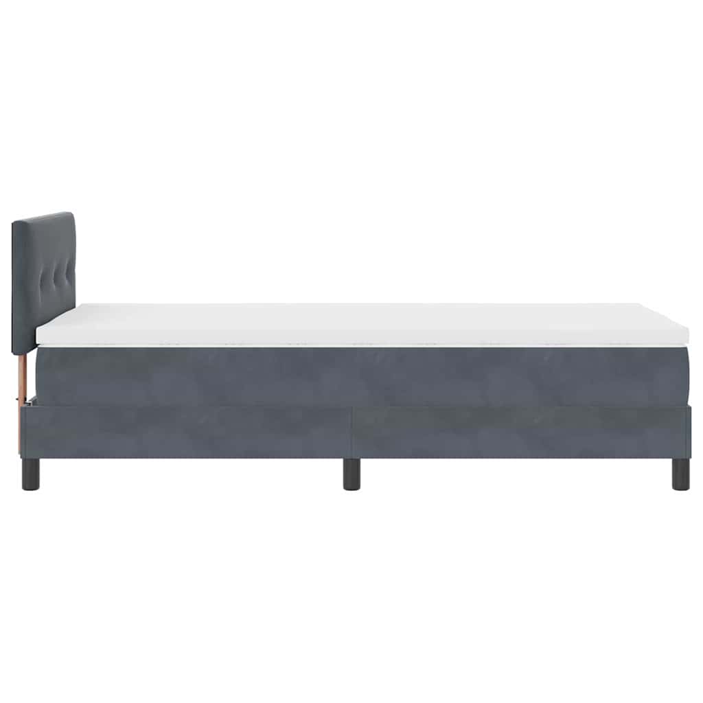 Boxspringbed met matras Donkergrijs 80 x 200 cm Fluweel is nu te koop bij PeponiXL, paradijselijk wonen!