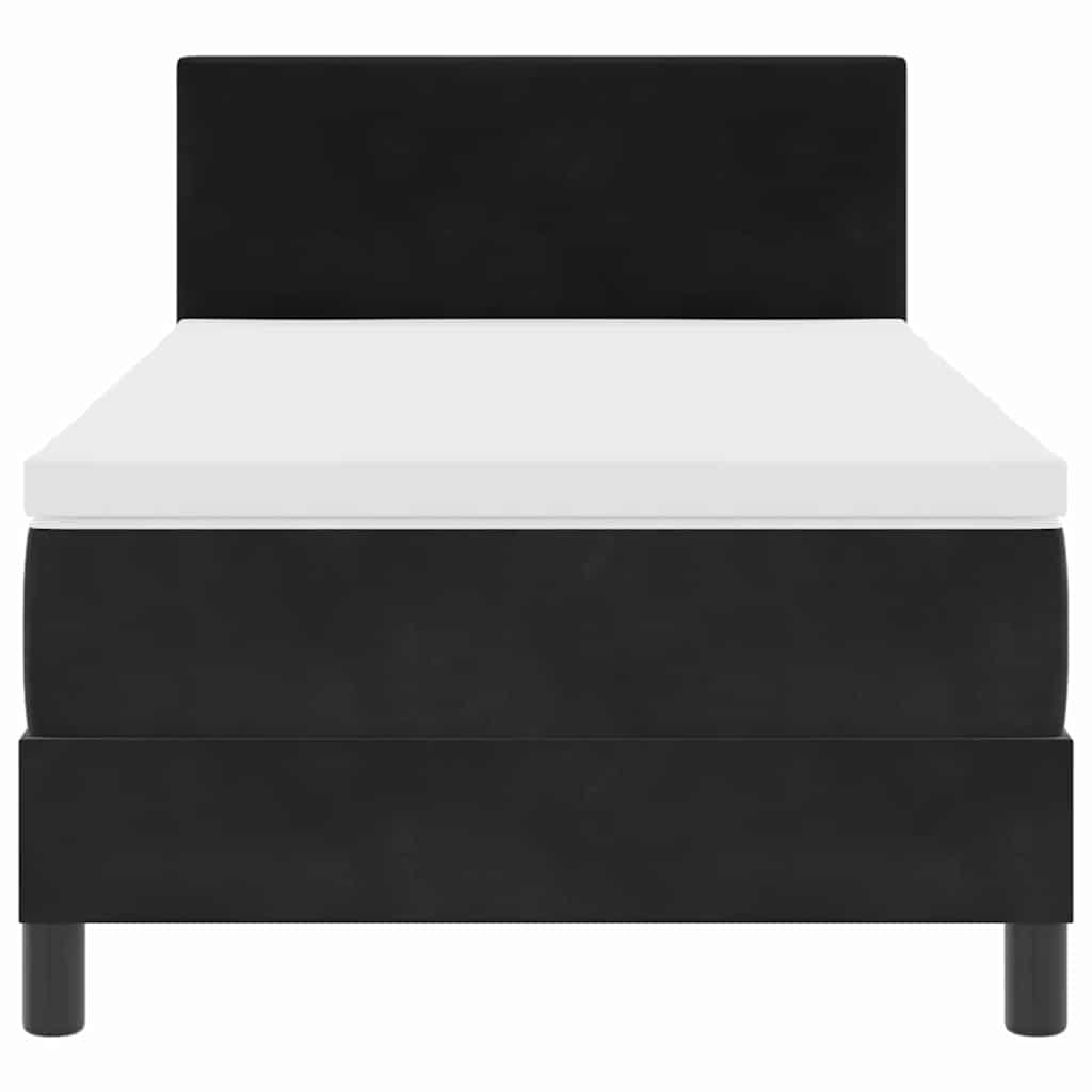 Boxspringbed met matras Zwart 90 x 190 cm Fluweel is nu te koop bij PeponiXL, paradijselijk wonen!
