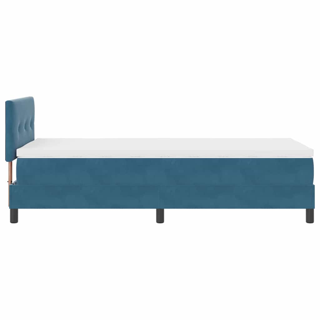 Boxspringbed met matras Donkerblauw 100 x 200 cm Fluweel is nu te koop bij PeponiXL, paradijselijk wonen!