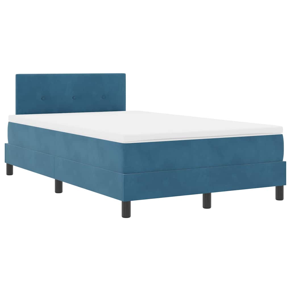 Boxspringbed met matras Donkerblauw 120 x 190 cm Fluweel is nu te koop bij PeponiXL, paradijselijk wonen!