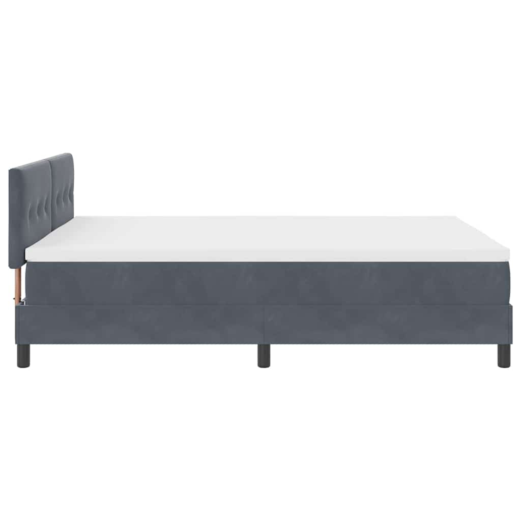 Boxspringbed met matras Donkergrijs 160 x 200 cm Fluweel is nu te koop bij PeponiXL, paradijselijk wonen!