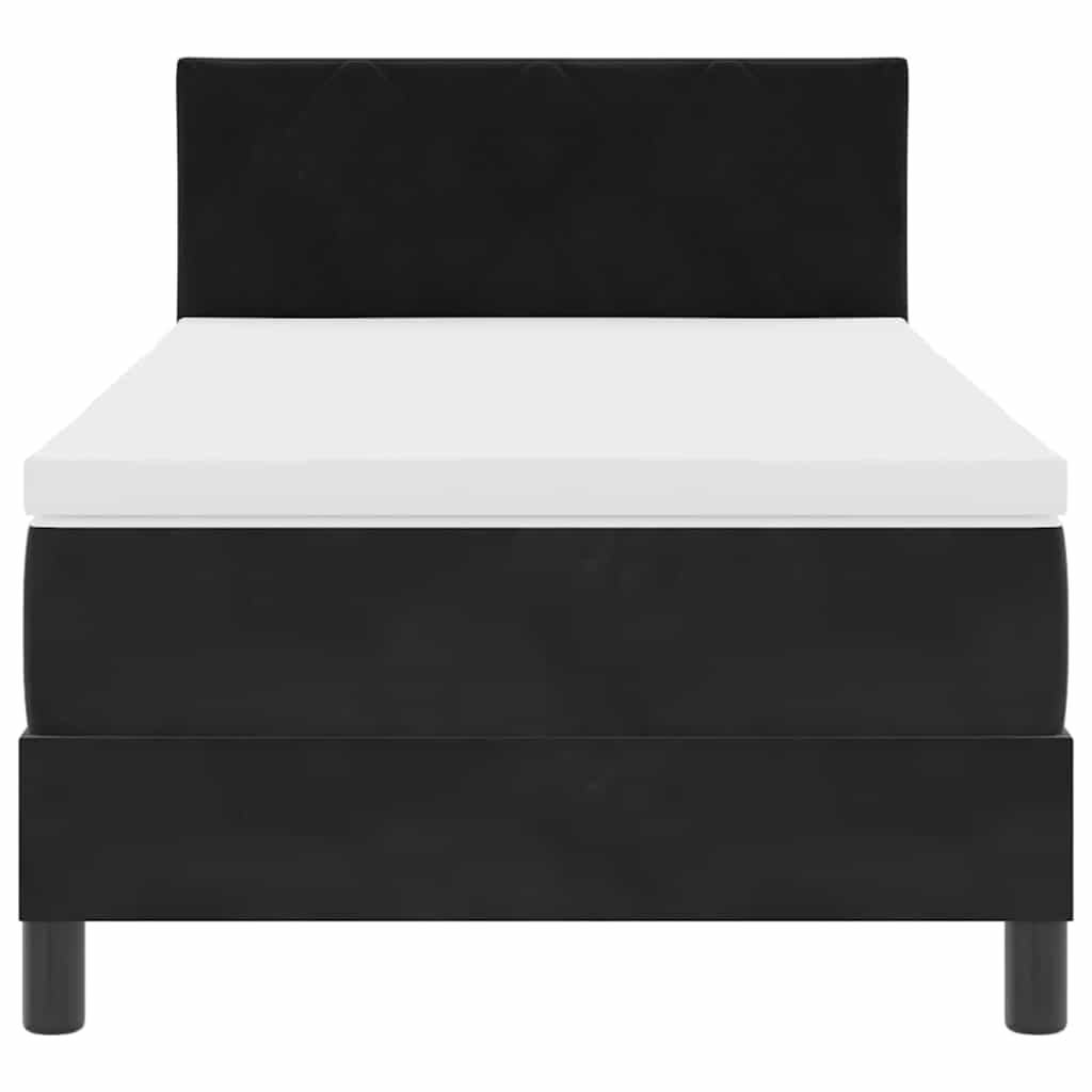 Boxspringbed met matras Zwart 90 x 200 cm Fluweel is nu te koop bij PeponiXL, paradijselijk wonen!