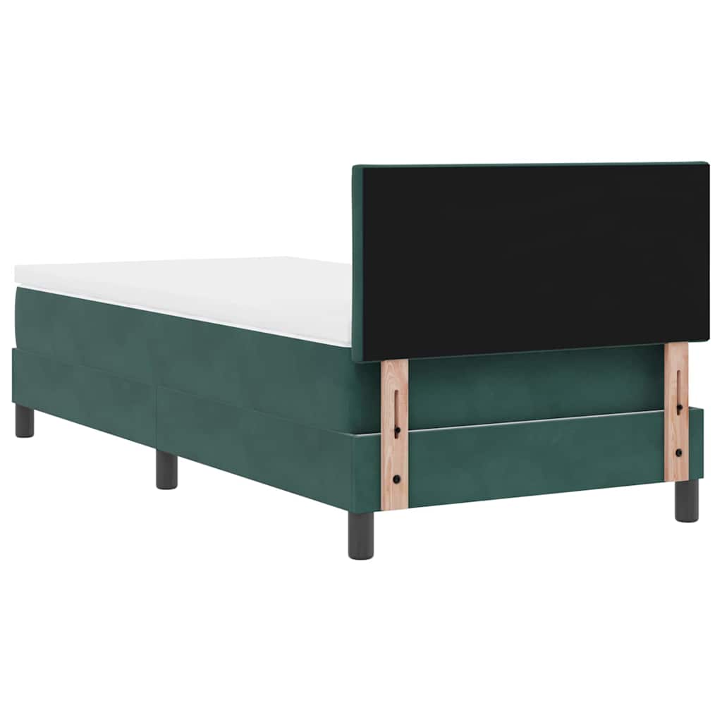 Boxspringbed met matras Donkergroen 90 x 200 cm Fluweel is nu te koop bij PeponiXL, paradijselijk wonen!