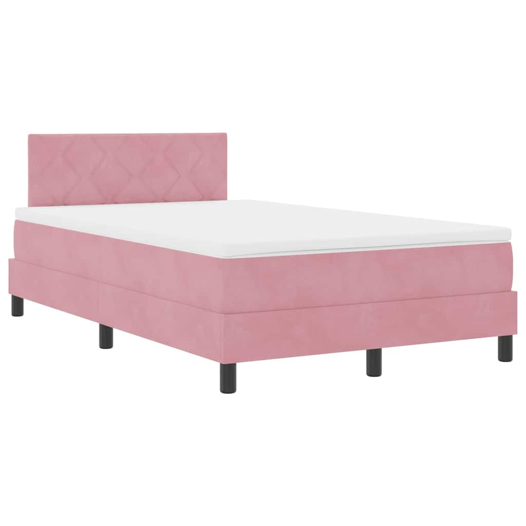 Boxspringbed met matras Roze 120 x 190 cm Fluweel is nu te koop bij PeponiXL, paradijselijk wonen!