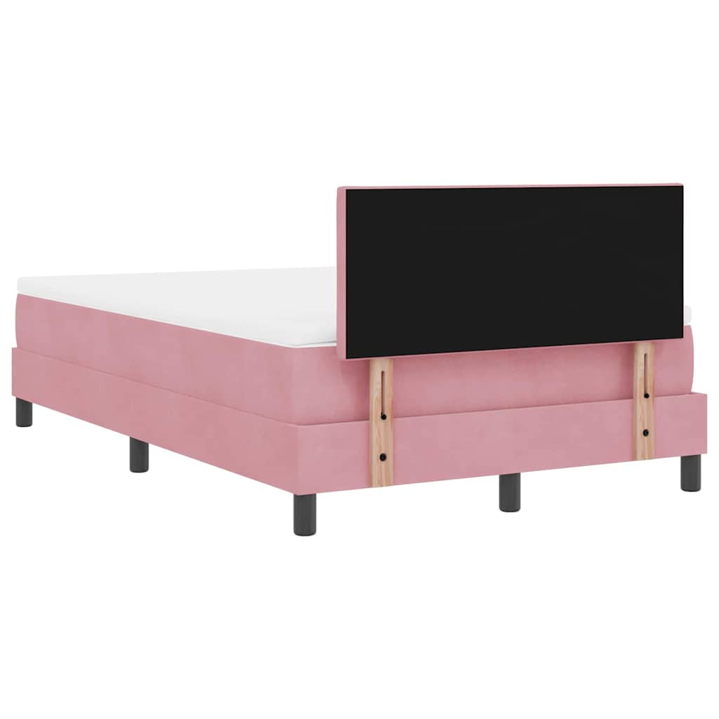 Boxspringbed met matras Roze 120 x 190 cm Fluweel is nu te koop bij PeponiXL, paradijselijk wonen!