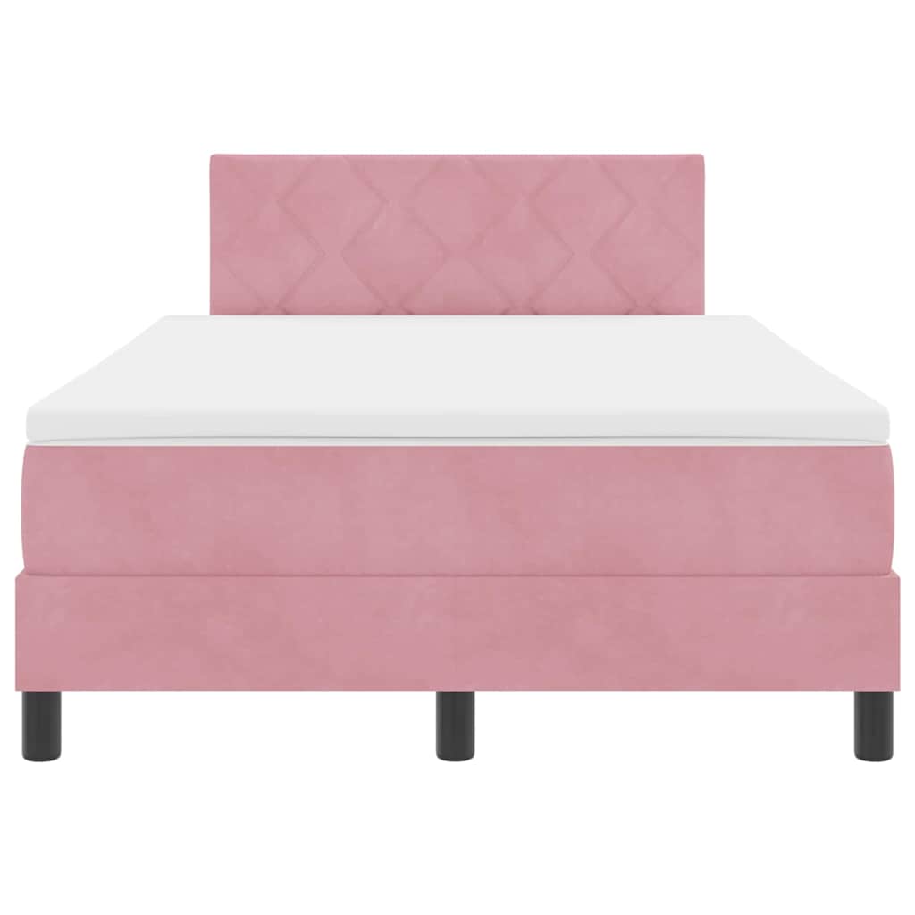 Boxspringbed met matras Roze 120 x 190 cm Fluweel is nu te koop bij PeponiXL, paradijselijk wonen!