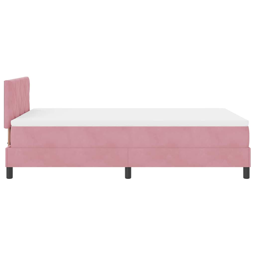 Boxspringbed met matras Roze 120 x 190 cm Fluweel is nu te koop bij PeponiXL, paradijselijk wonen!