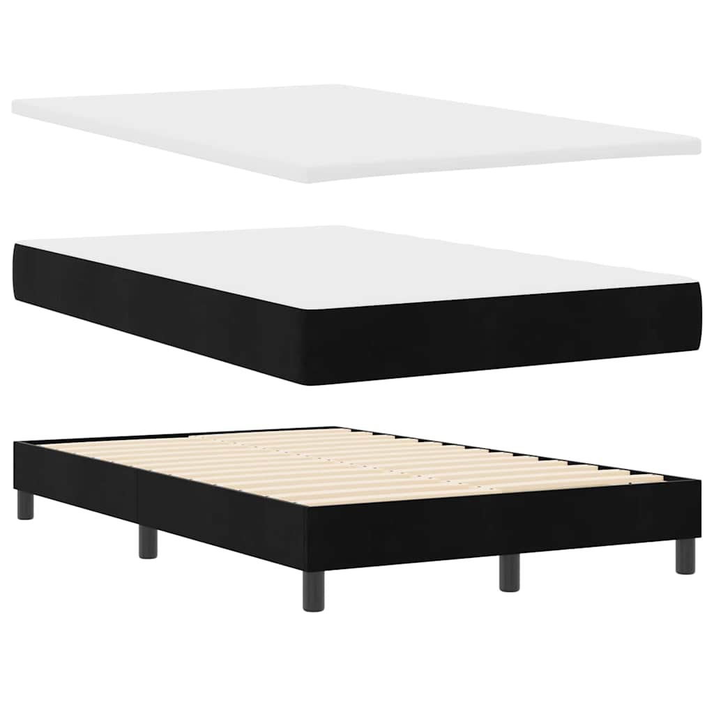 Boxspringbed met matras Zwart 120 x 200 cm Fluweel is nu te koop bij PeponiXL, paradijselijk wonen!