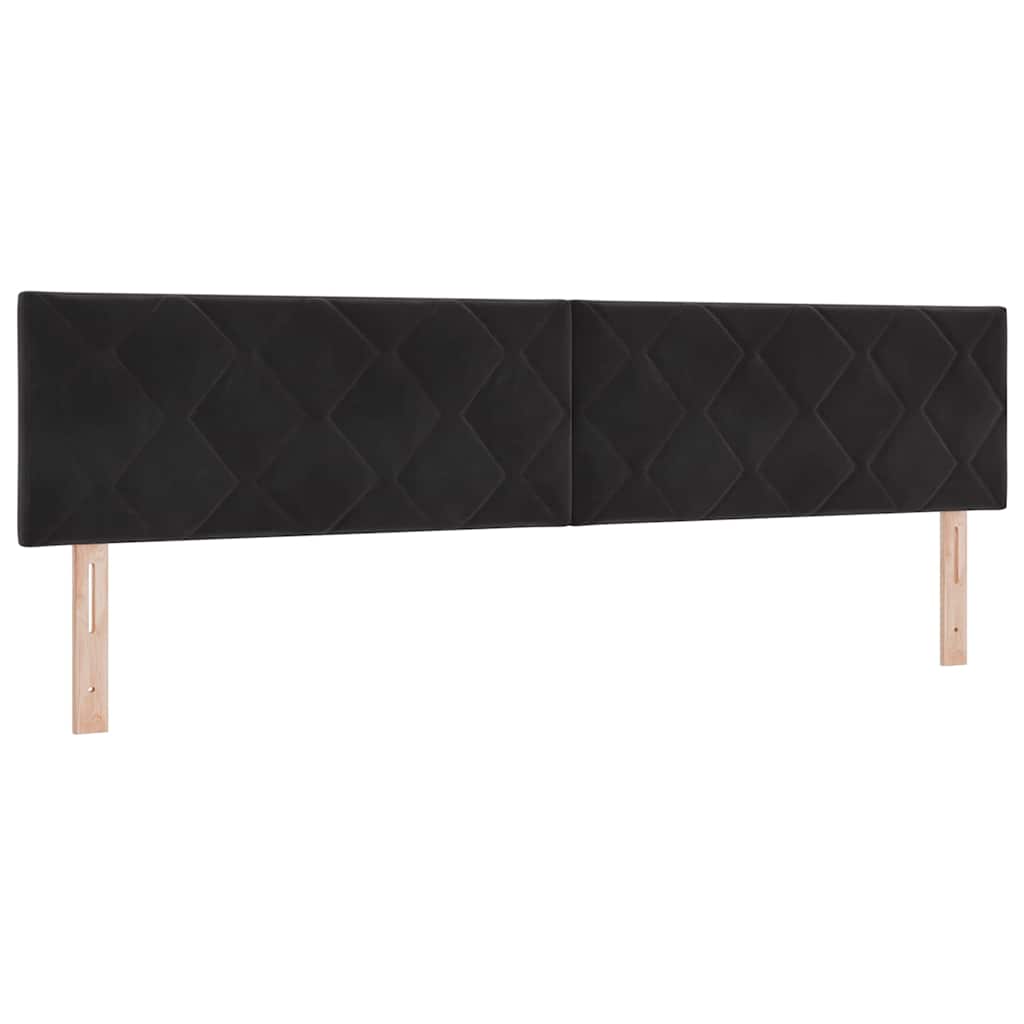 Boxspringbed met hoofdeinde Zwart 200 x 200 cm Fluweel is nu te koop bij PeponiXL, paradijselijk wonen!