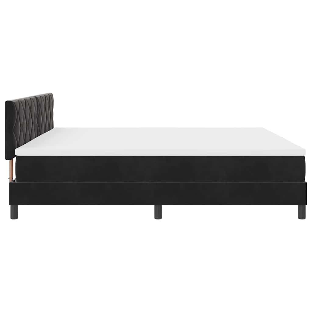 Boxspringbed met hoofdeinde Zwart 200 x 200 cm Fluweel is nu te koop bij PeponiXL, paradijselijk wonen!