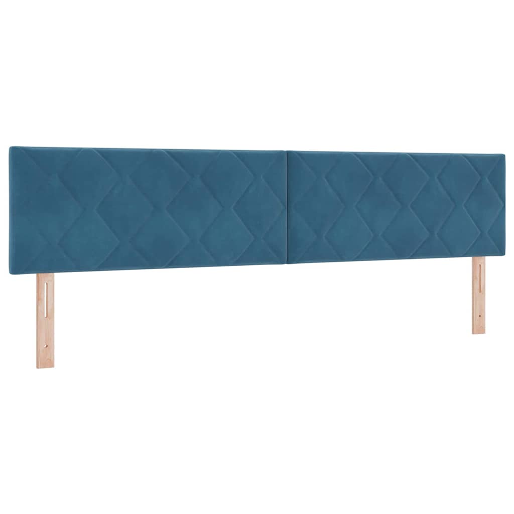 Boxspringbed met matras Donkerblauw 200 x 200 cm Fluweel is nu te koop bij PeponiXL, paradijselijk wonen!