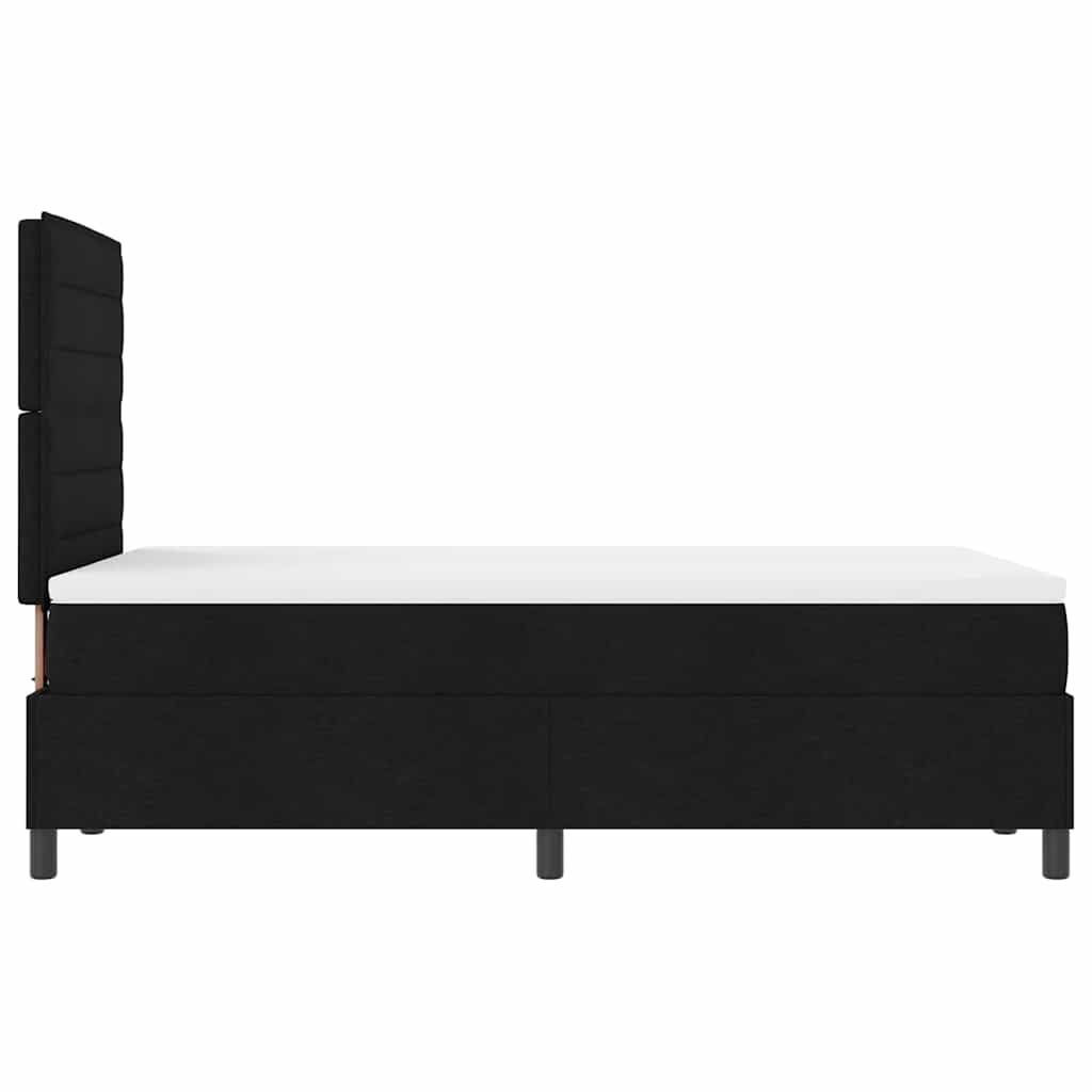 Boxspringbed met matras met hoofdeinde Zwart 120 x 200 cm Stof is nu te koop bij PeponiXL, paradijselijk wonen!