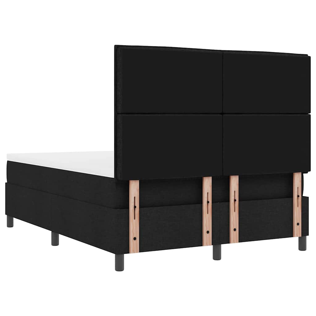 Boxspringbed met matras met hoofdeinde Zwart 140 x 190 cm Stof is nu te koop bij PeponiXL, paradijselijk wonen!