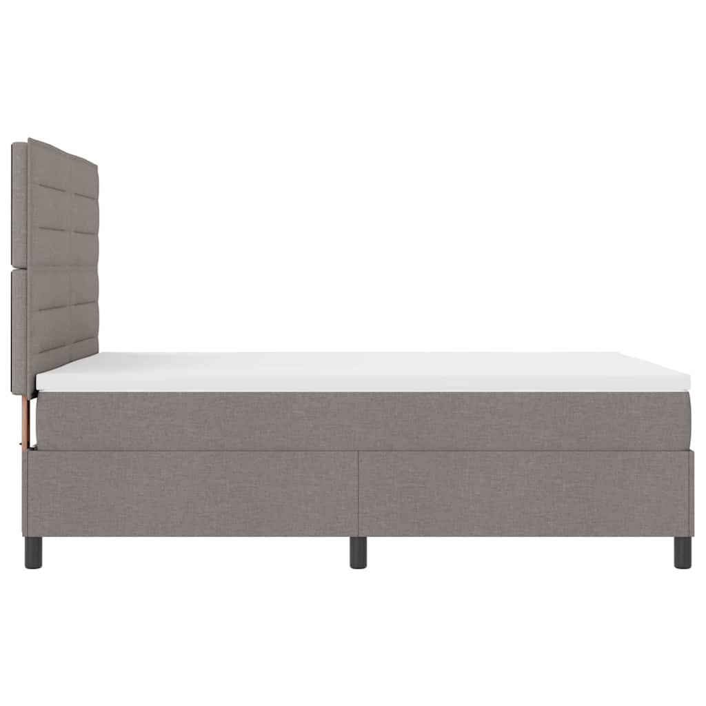 Boxspringbed met matras met hoofdeinde Taupe 140 x 190 cm Stof is nu te koop bij PeponiXL, paradijselijk wonen!