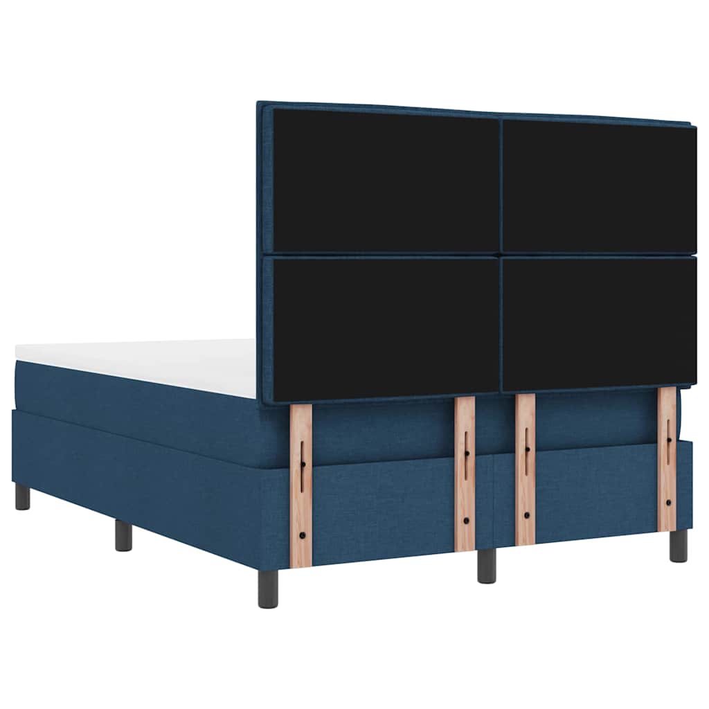 Boxspringbed met matras met hoofdeinde Blauw 140 x 200 cm Stof is nu te koop bij PeponiXL, paradijselijk wonen!