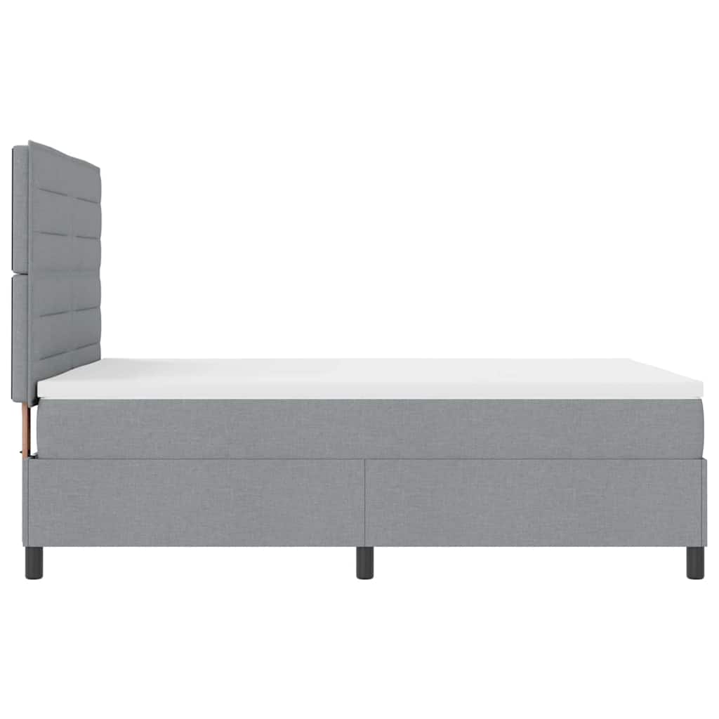 Boxspringbed met matras Lichtgrijs 160 x 200 cm Stof is nu te koop bij PeponiXL, paradijselijk wonen!
