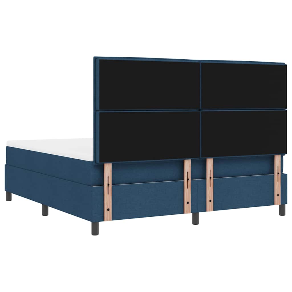Boxspringbed met matras met hoofdeinde Blauw 180 x 200 cm Stof is nu te koop bij PeponiXL, paradijselijk wonen!