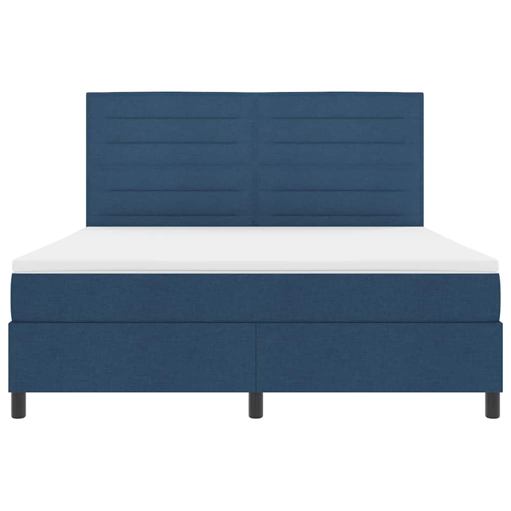 Boxspringbed met matras met hoofdeinde Blauw 180 x 200 cm Stof is nu te koop bij PeponiXL, paradijselijk wonen!