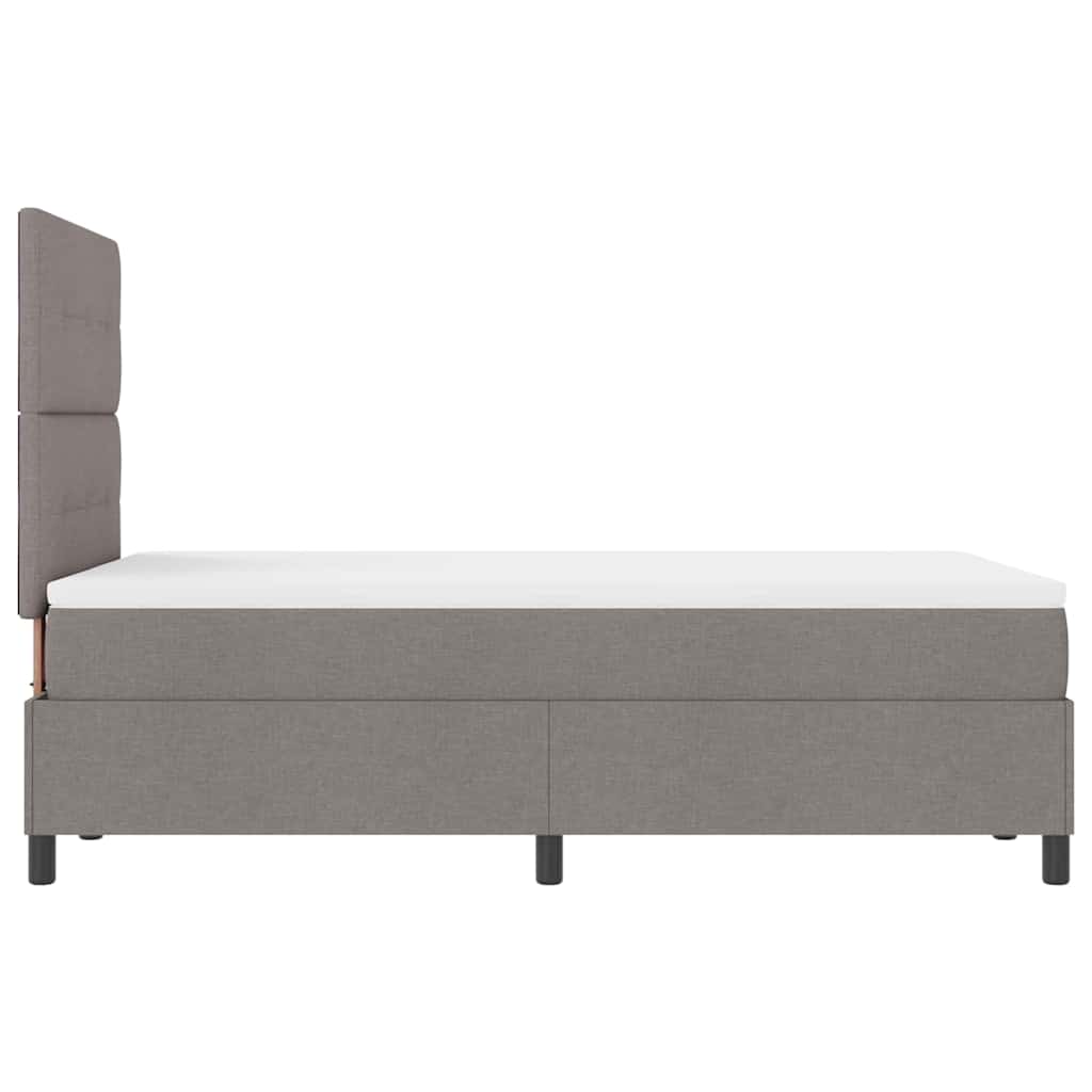 Boxspringbed met matras met hoofdeinde Taupe 120 x 200 cm Stof is nu te koop bij PeponiXL, paradijselijk wonen!