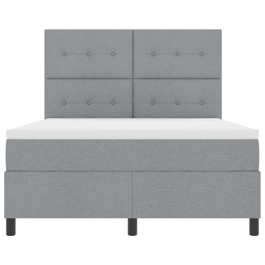 Boxspringbed met matras Lichtgrijs 160 x 200 cm Stof is nu te koop bij PeponiXL, paradijselijk wonen!