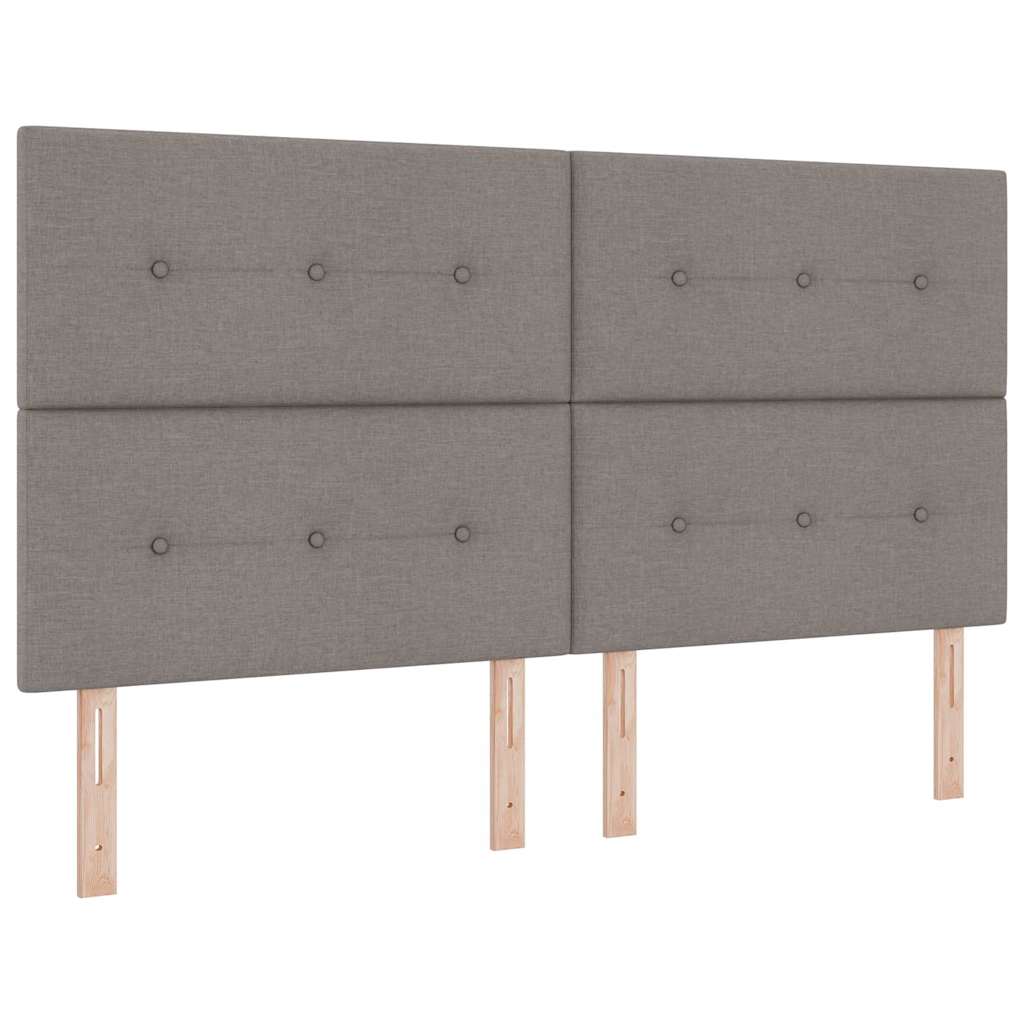 Boxspringbed met matras met hoofdeinde Taupe 180 x 200 cm Stof is nu te koop bij PeponiXL, paradijselijk wonen!