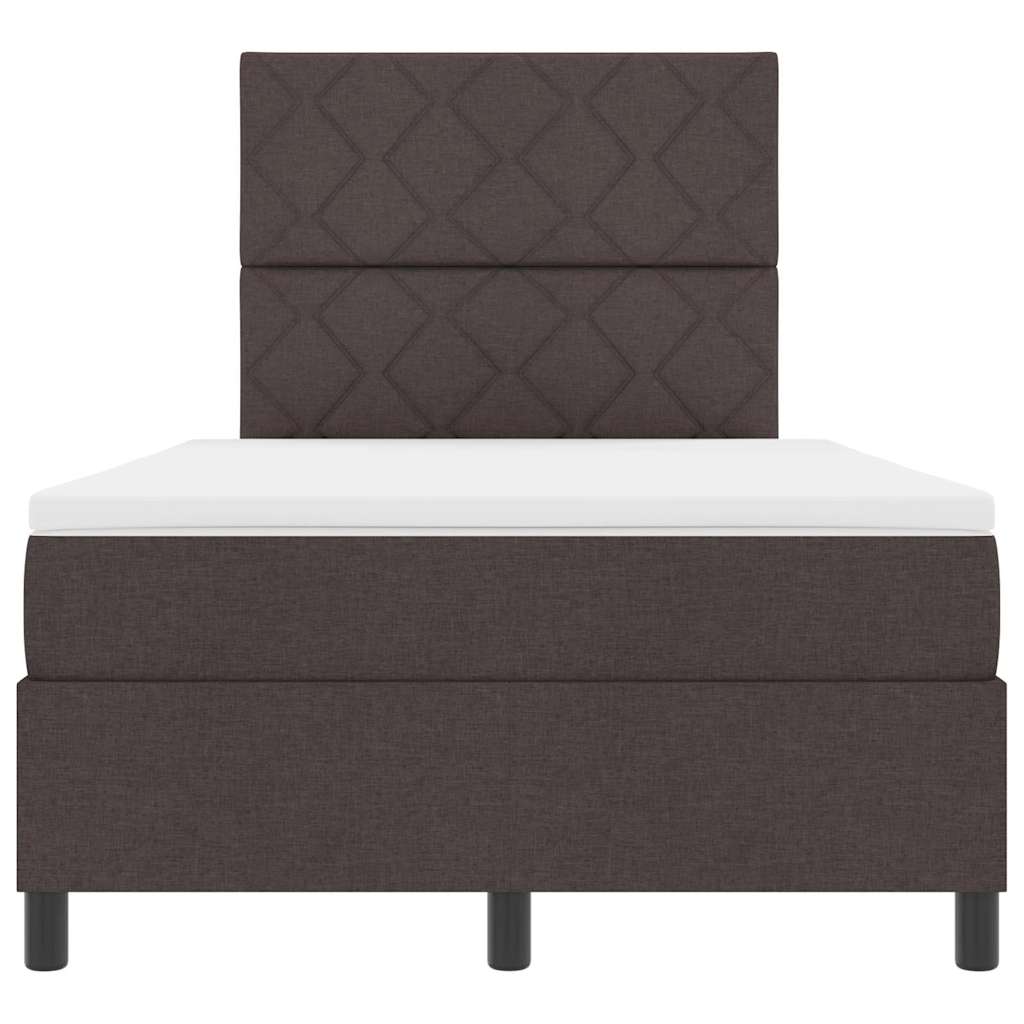 Boxspringbed met matras Donkerbruin 120 x 190 cm Stof is nu te koop bij PeponiXL, paradijselijk wonen!