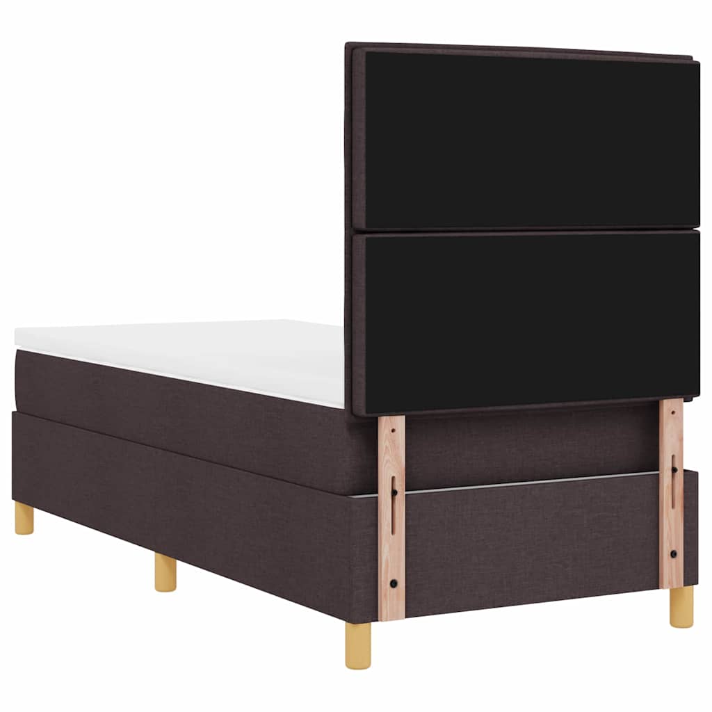 Boxspringbed met matras Donkerbruin 90 x 200 cm Stof is nu te koop bij PeponiXL, paradijselijk wonen!