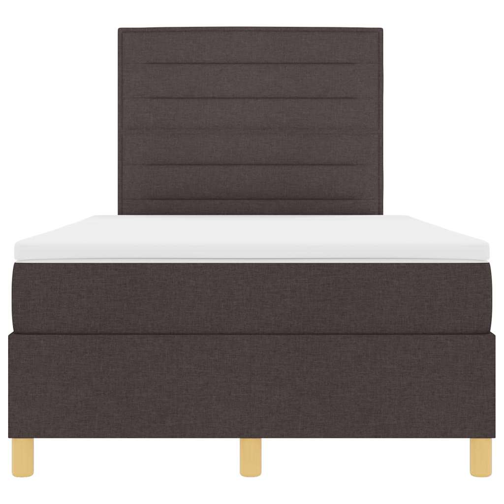 Boxspringbed met matras Donkerbruin 120 x 190 cm Stof is nu te koop bij PeponiXL, paradijselijk wonen!