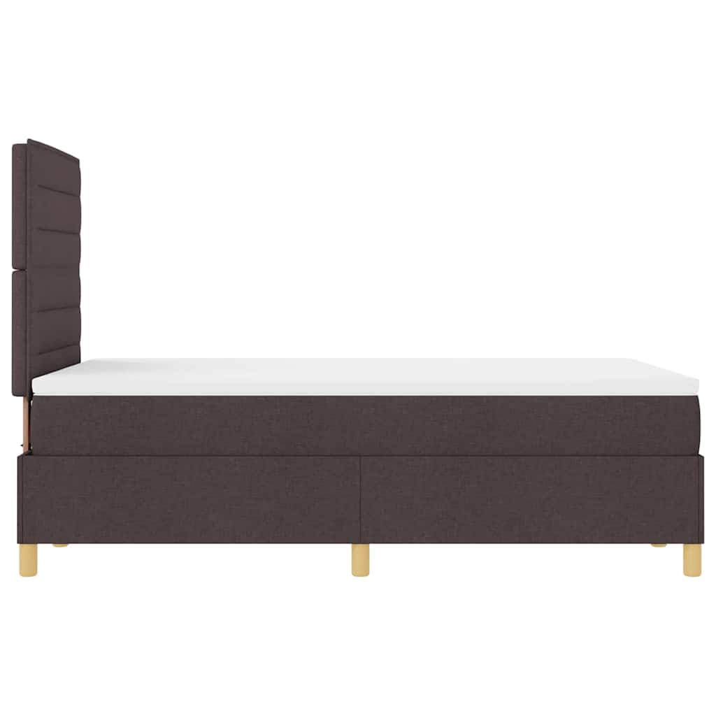 Boxspringbed met matras Donkerbruin 120 x 190 cm Stof is nu te koop bij PeponiXL, paradijselijk wonen!