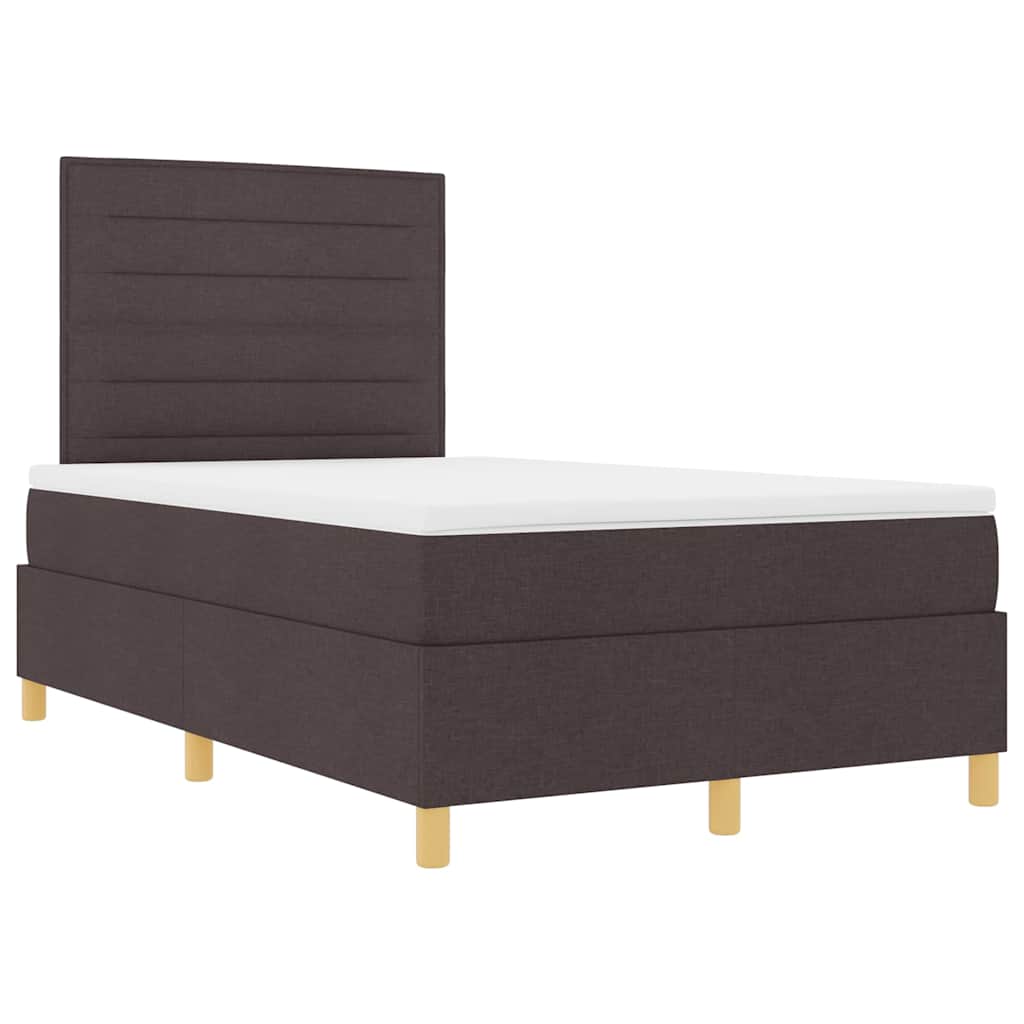 Boxspringbed met matras Donkerbruin 120 x 200 cm Stof is nu te koop bij PeponiXL, paradijselijk wonen!