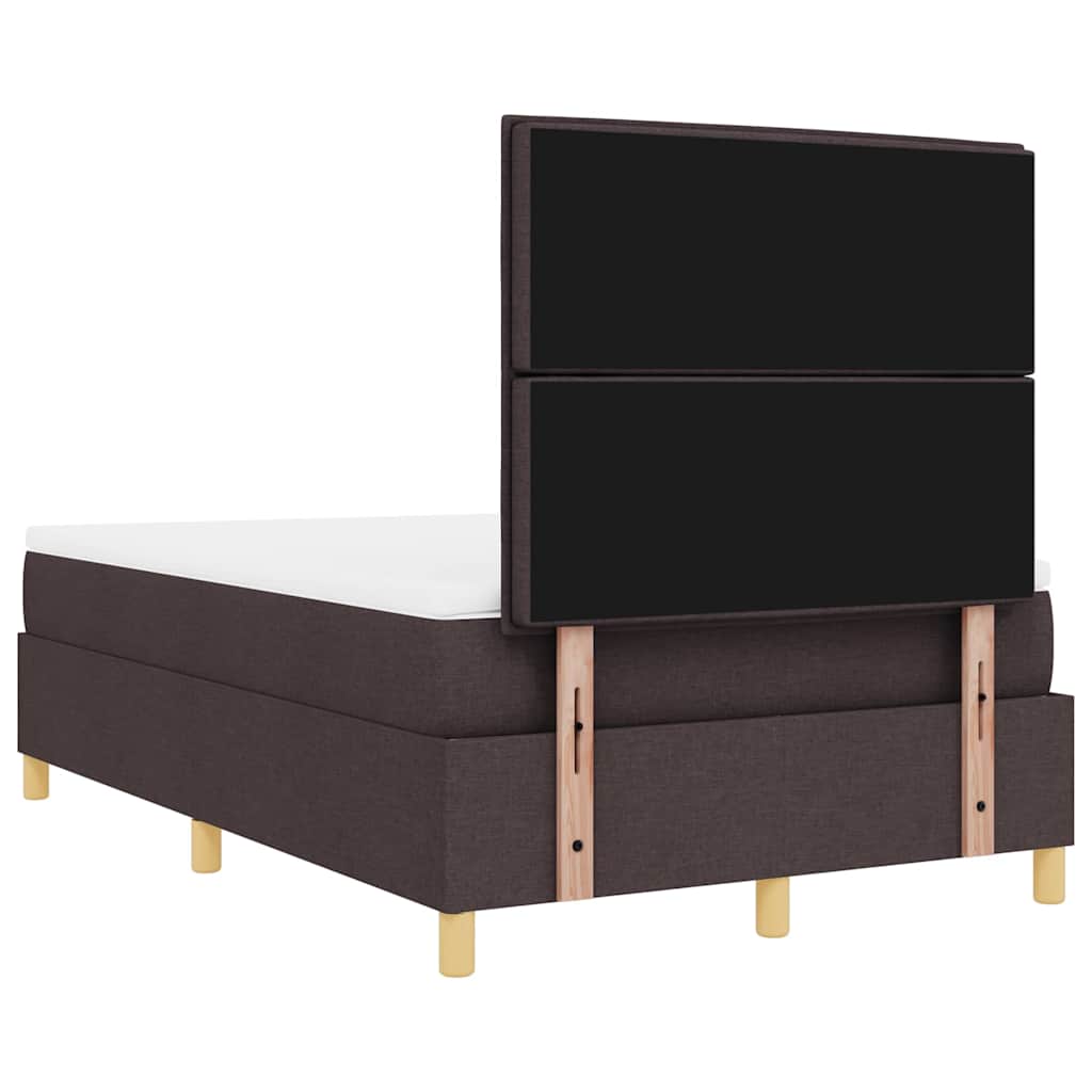 Boxspringbed met matras Donkerbruin 120 x 200 cm Stof is nu te koop bij PeponiXL, paradijselijk wonen!