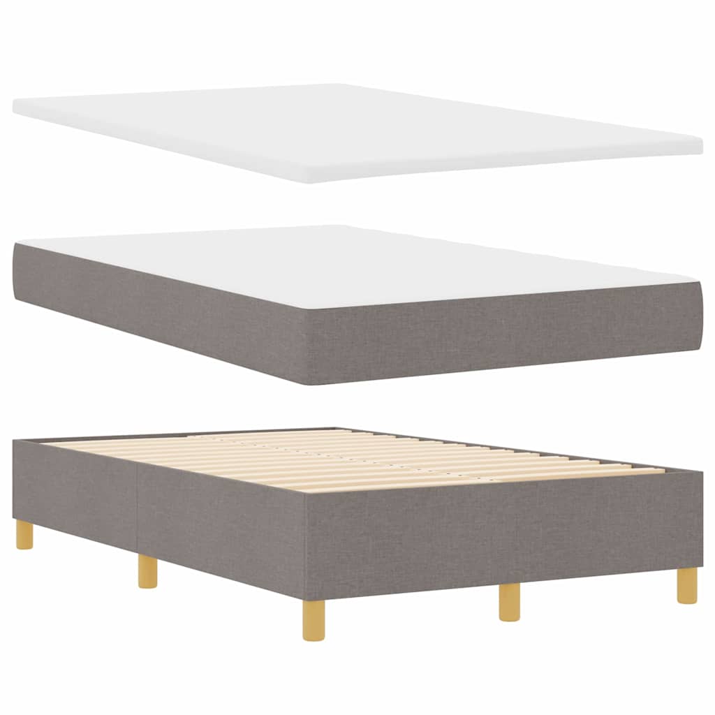Boxspringbed met matras met hoofdeinde Taupe 120 x 200 cm Stof is nu te koop bij PeponiXL, paradijselijk wonen!