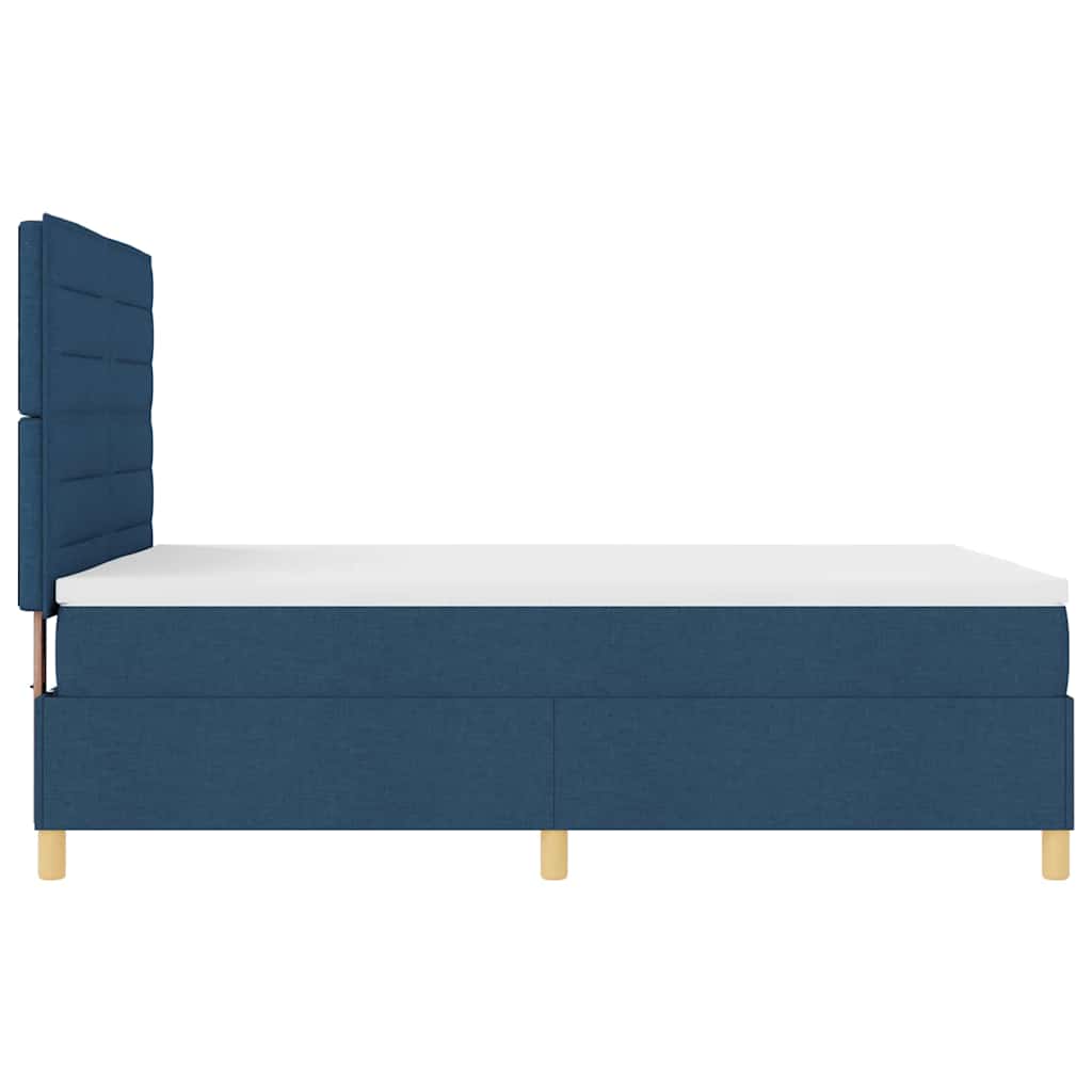 Boxspringbed met matras met hoofdeinde Blauw 140 x 200 cm Stof is nu te koop bij PeponiXL, paradijselijk wonen!