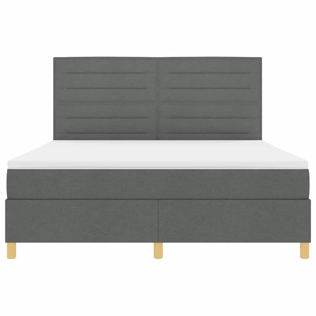 Boxspringbed met matras Donkergrijs 180 x 200 cm Stof is nu te koop bij PeponiXL, paradijselijk wonen!