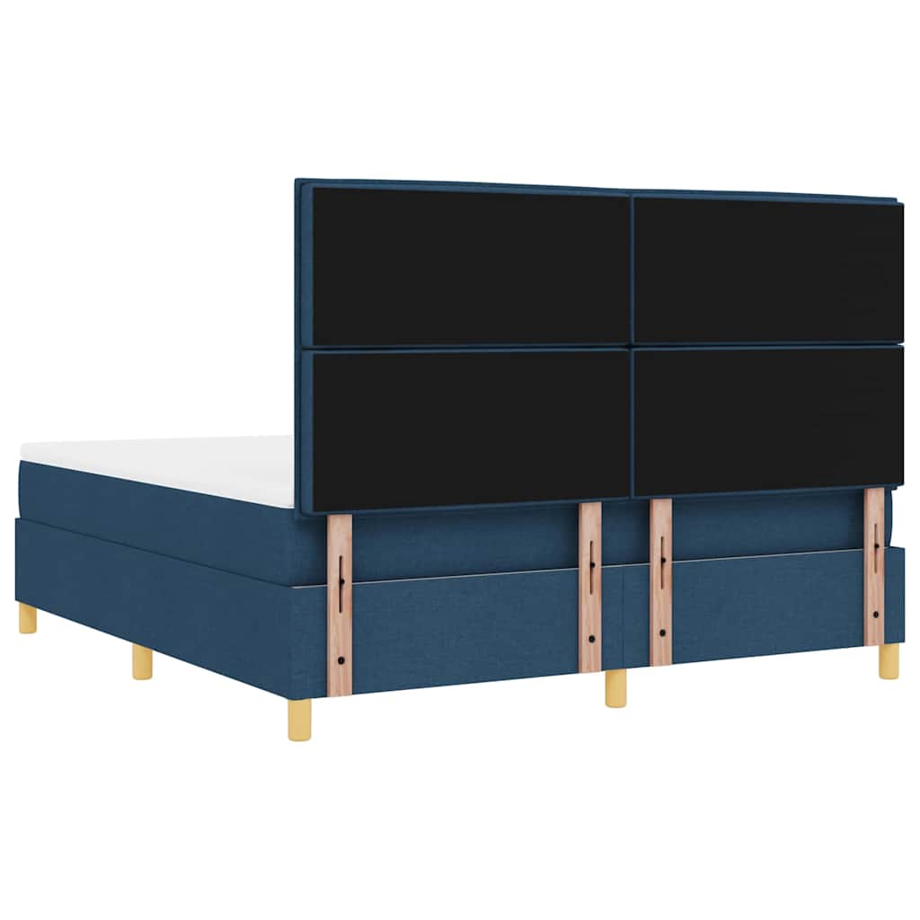 Boxspringbed met matras met hoofdeinde Blauw 180 x 200 cm Stof is nu te koop bij PeponiXL, paradijselijk wonen!