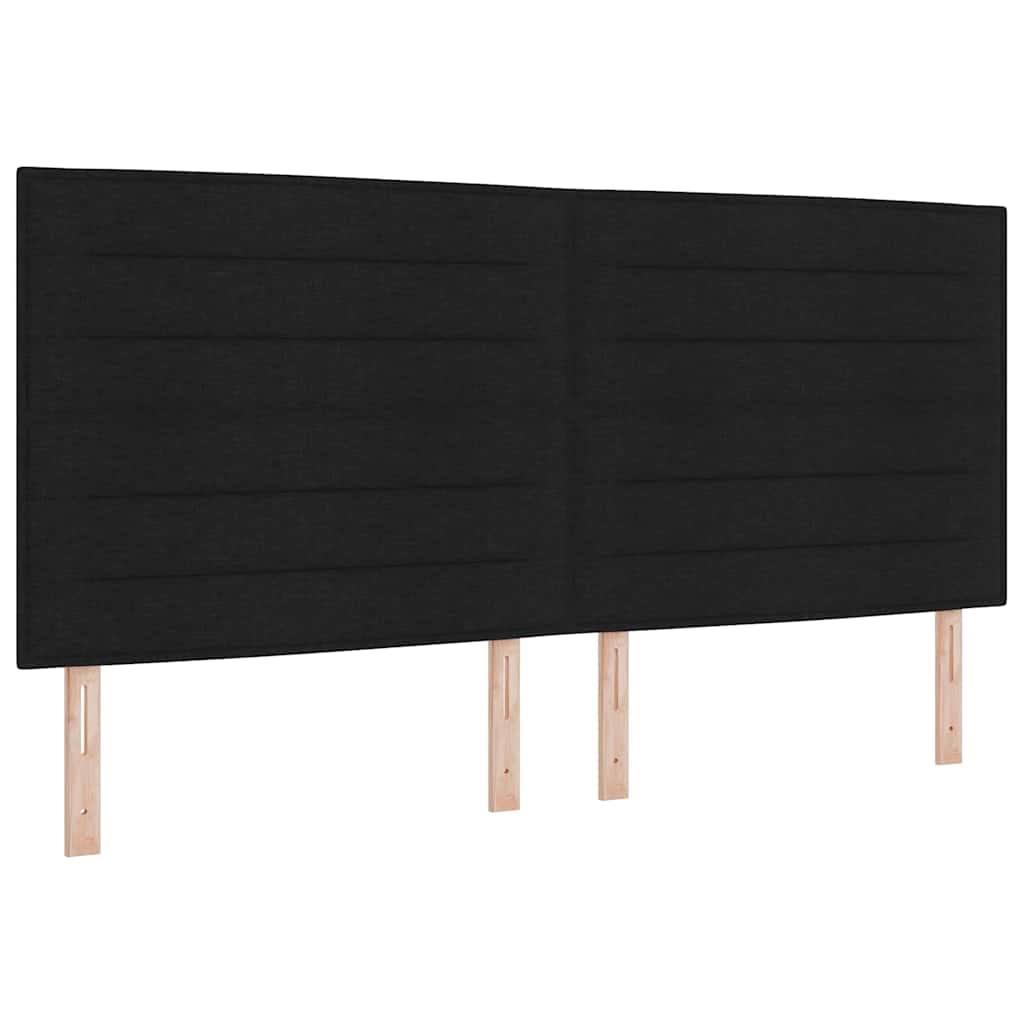 Boxspringbed met matras met hoofdeinde Zwart 200 x 200 cm Stof is nu te koop bij PeponiXL, paradijselijk wonen!