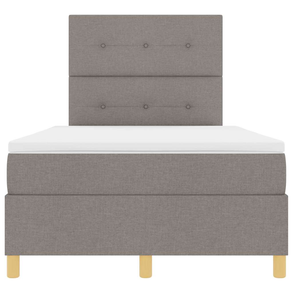 Boxspringbed met matras met hoofdeinde Taupe 120 x 200 cm Stof is nu te koop bij PeponiXL, paradijselijk wonen!