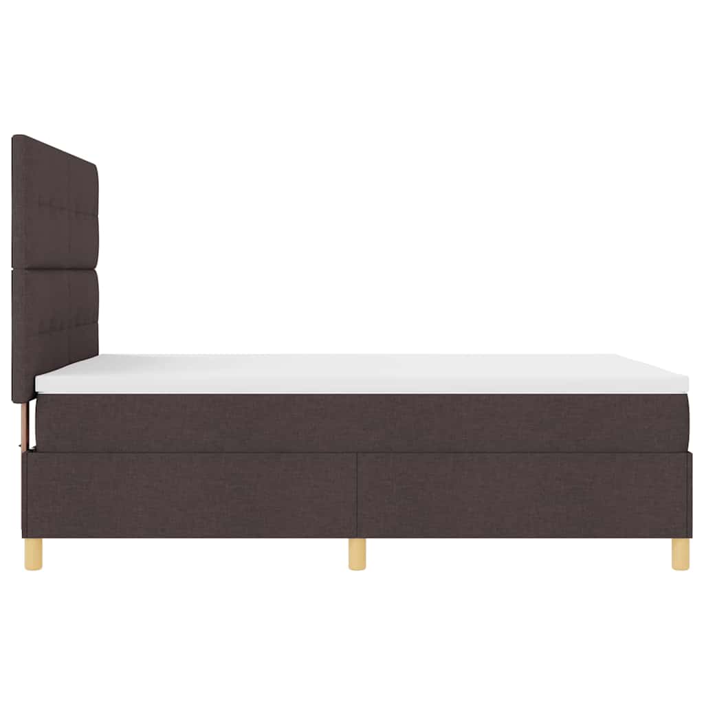 Boxspringbed met matras Donkerbruin 140 x 190 cm Stof is nu te koop bij PeponiXL, paradijselijk wonen!