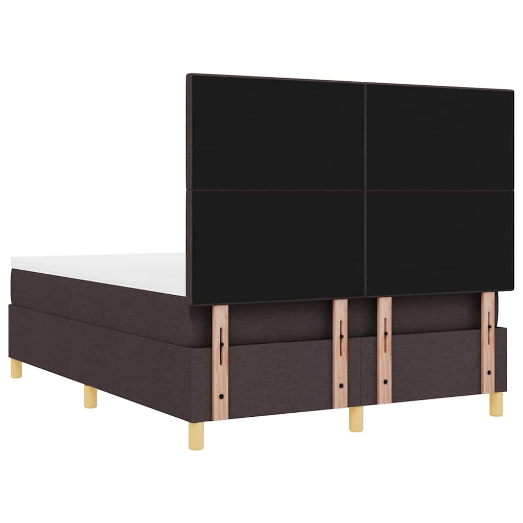 Boxspringbed met matras Donkerbruin 140 x 200 cm Stof is nu te koop bij PeponiXL, paradijselijk wonen!