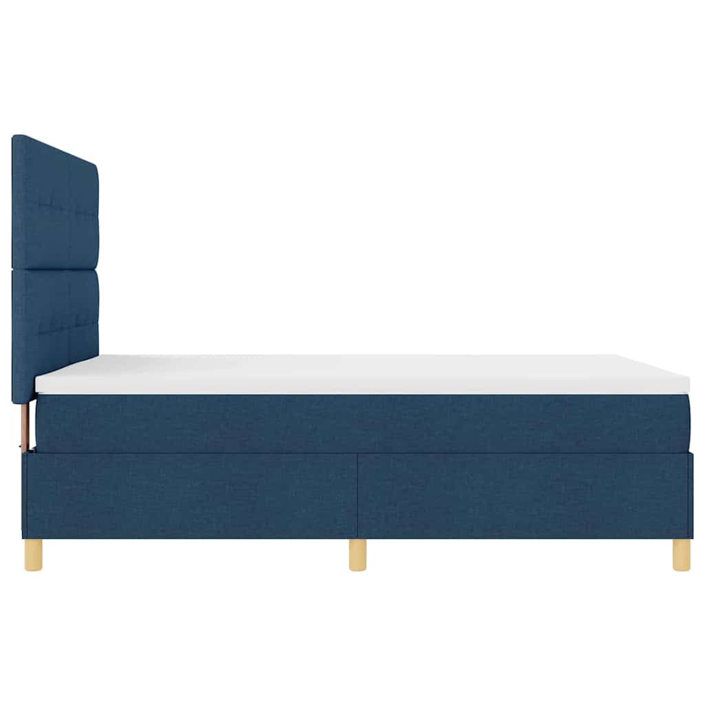 Boxspringbed met matras met hoofdeinde Blauw 140 x 200 cm Stof is nu te koop bij PeponiXL, paradijselijk wonen!